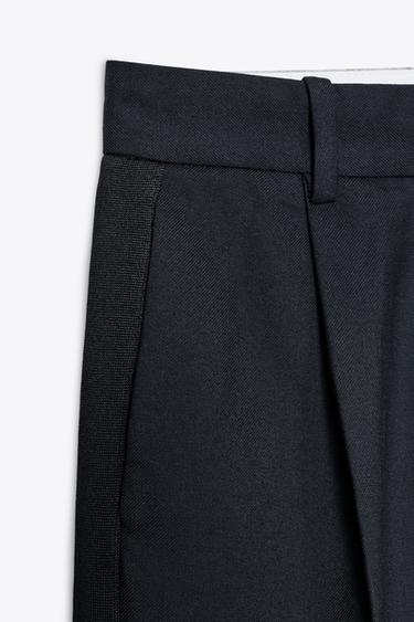 PANTALON BANDE LATÉRALE - Bleu marine de Zara - Image 7