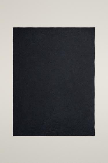 KHANTA COTTON BLANKET - Blue by Zara - Image 0