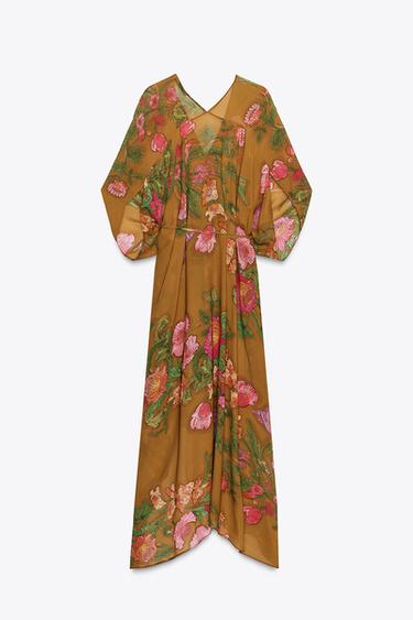 VESTIDO OVERSIZE FLORES ZW COLLECTION - Multicolor de Zara