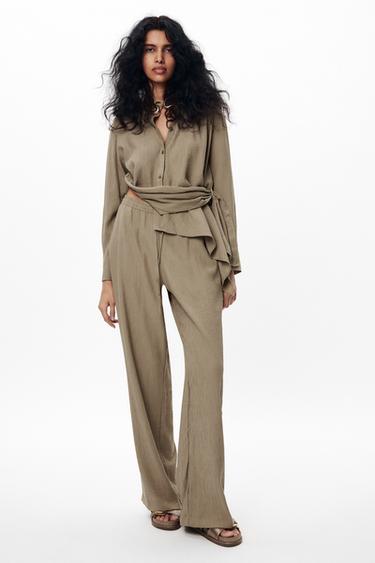 CHEMISE ASYMÉTRIQUE - Marron / Taupe de Zara - Image 0