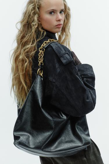 Zara MAXI BUCKET BAG - Black - Image 0