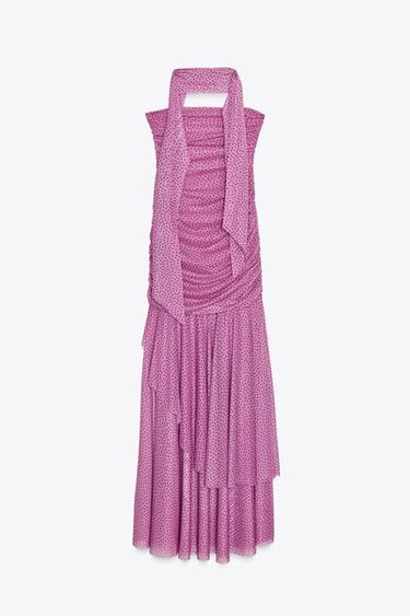 ROBE FOULARD À POIS - Rose de Zara - Image 5