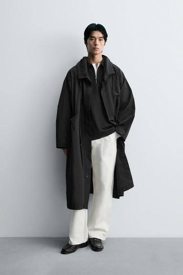 ÁO KHOÁC PARKA DÁNG OVERSIZE - Màu đen từ Zara