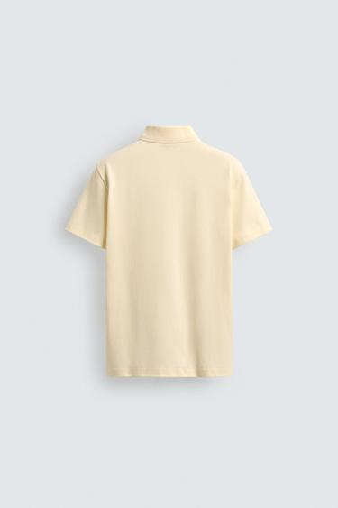 REGULAR FIT POLO SHIRT - Light yellow by Zara - Image 7
