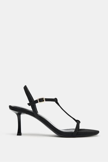 STRAPPY HEELED SANDALS - Black by Zara