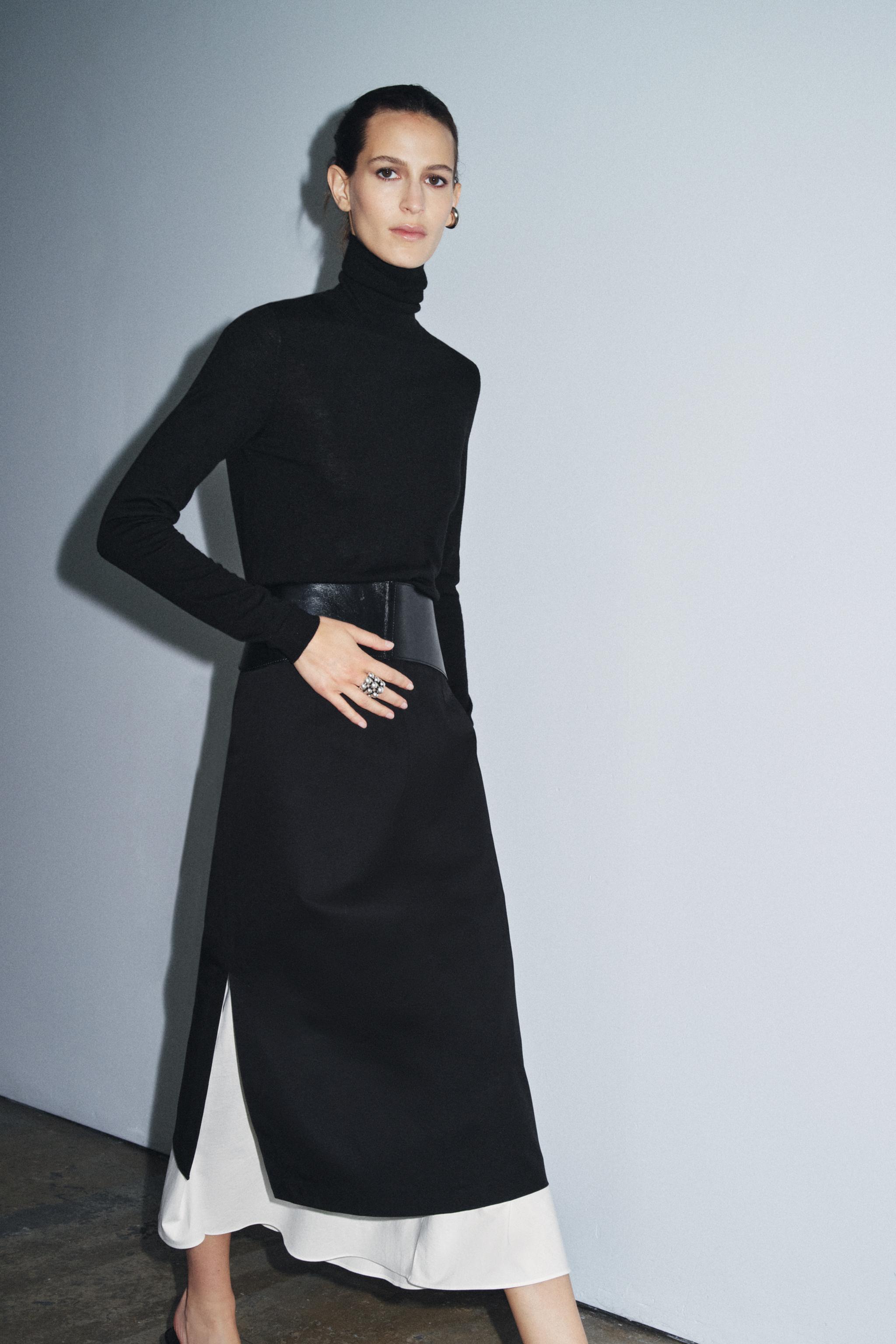 コントラストスカート ZW コレクション - ブラック/ホワイト