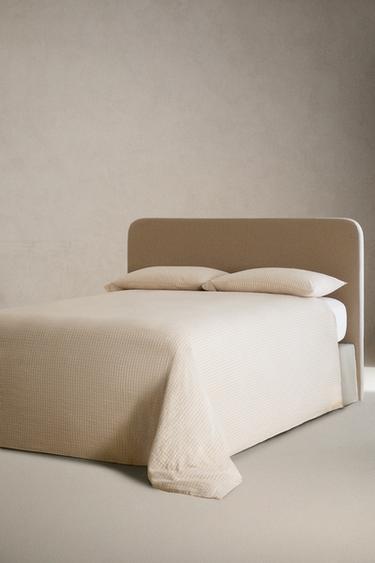 DYED THREAD CHECK DUVET COVER - Light beige by Zara - Image 2