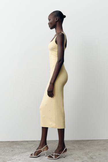 FLORAL STRETCH DRESS - Yellow by Zara - Image 3