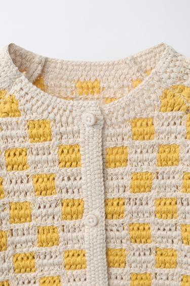 CHECK SHORT ROMPER - Ecru/Yellow by Zara - Image 2