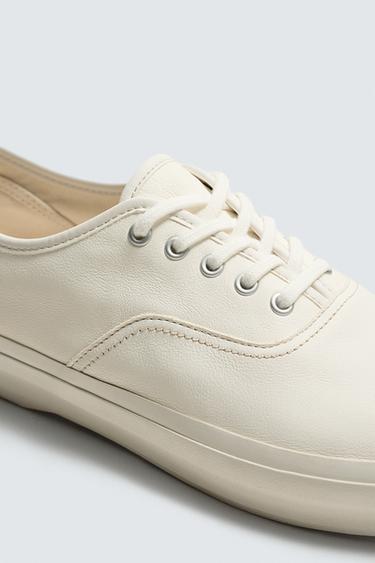 BASKET EN CUIR - Blanc de Zara - Image 5