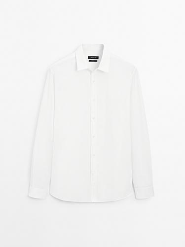 Zara Regular fit poplin shirt - White