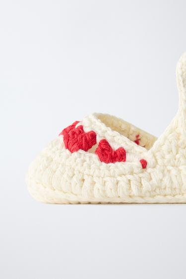 CHAUSSONS CŒURS - Blanc écru de Zara - Image 4