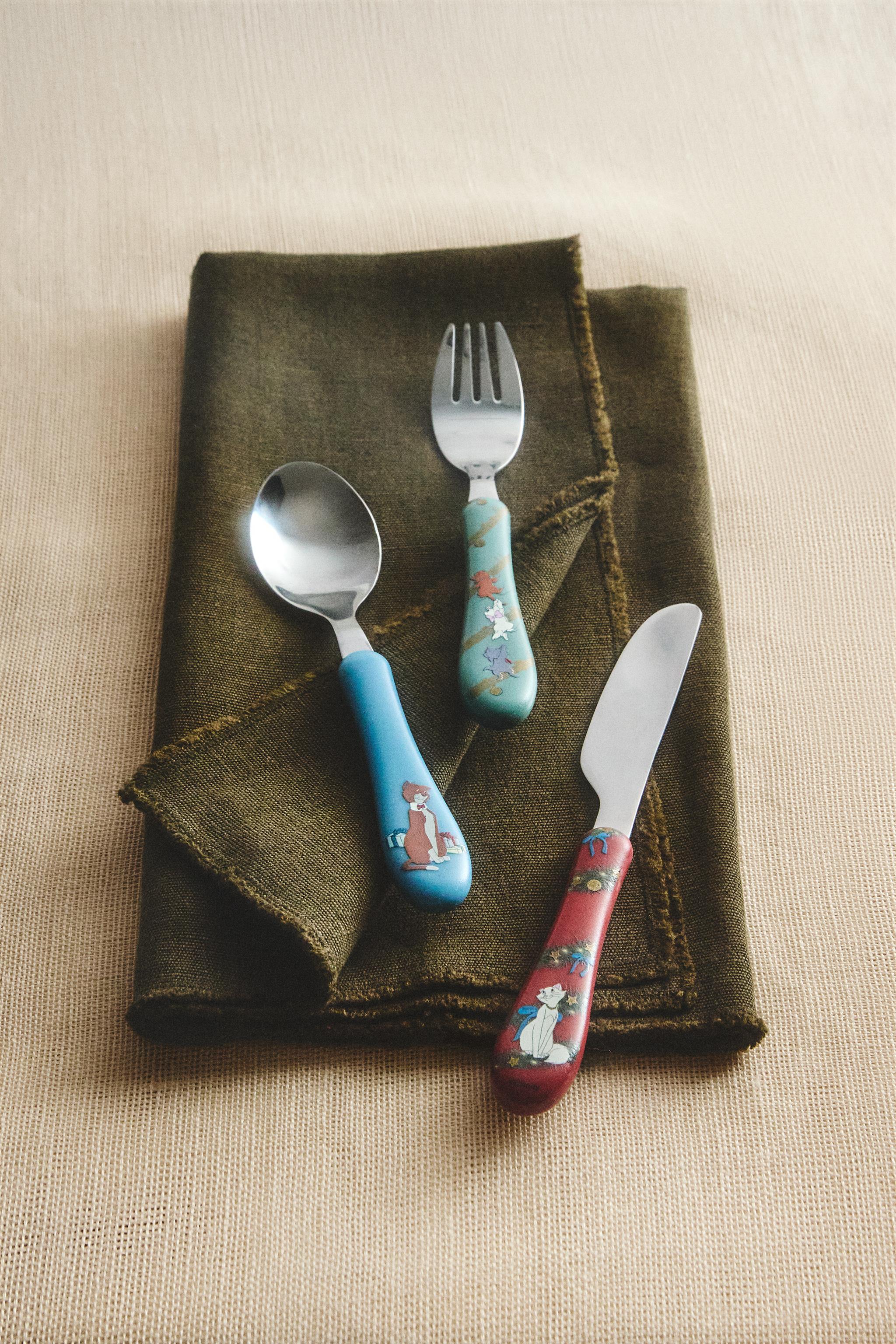 CHILDREN'S CHRISTMAS FLATWARE SET THE ARISTOCATS ©DISNEY