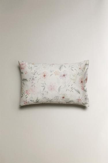 FLORAL PRINT SATEEN PILLOWCASE - Oyster-white by Zara - Image 2