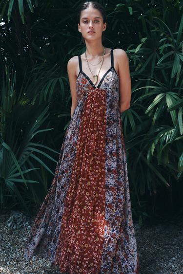 VESTIDO ESTAMPADO FLORES ZW COLLECTION - Multicolor de Zara