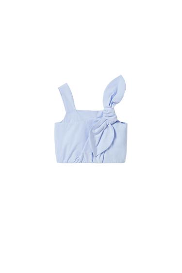 KNOTTED POPLIN TOP
