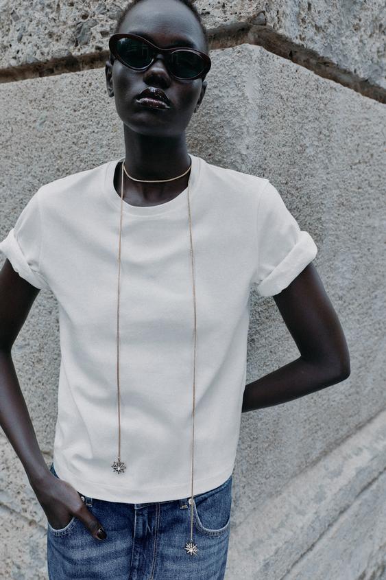 COLLAR CADENA LARGO ESTRELLAS - Dorado de Zara - Imagen 0
