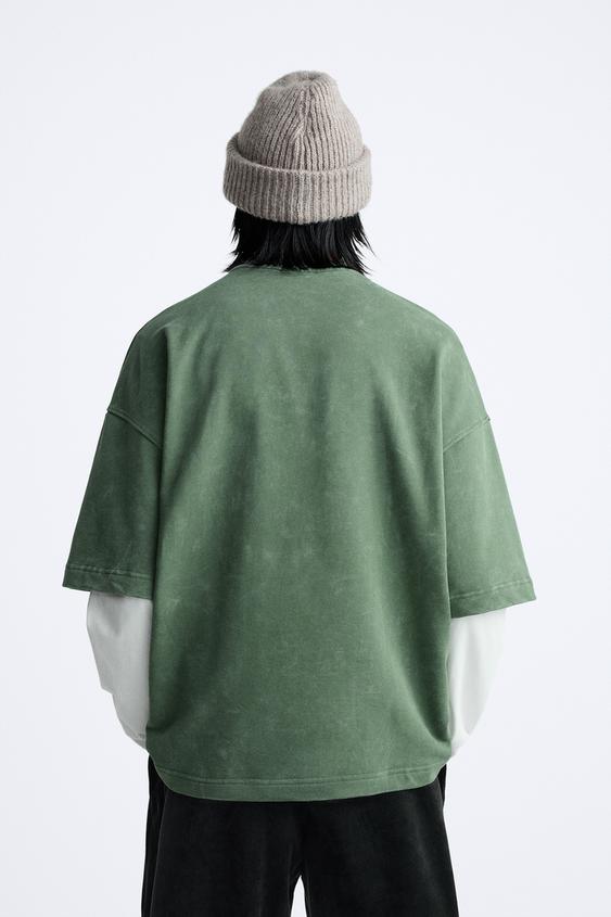 Oversized Fit Sweatshirt - Light khaki green - Men