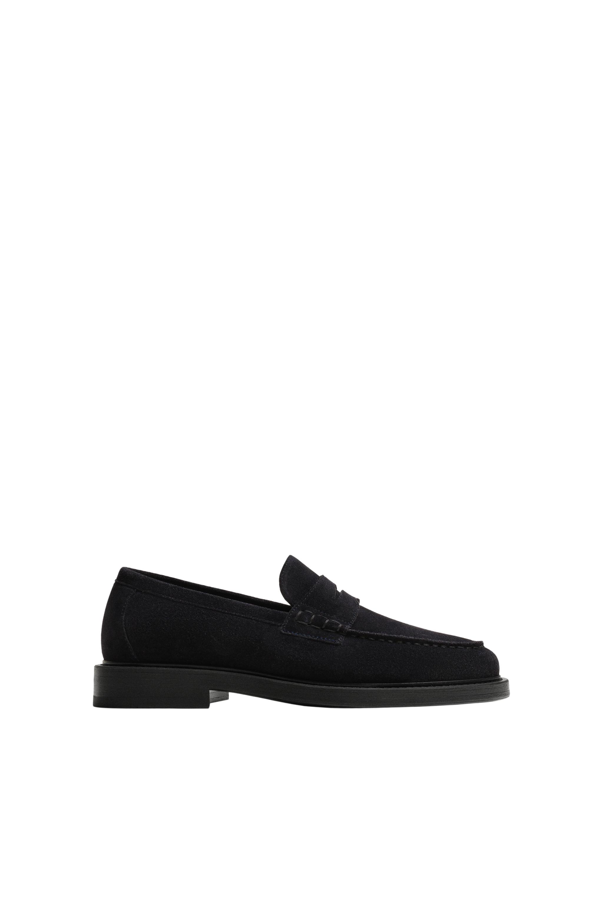 MOCASSIM DE COURO ANTIFAZ - Azul | ZARA Brasil