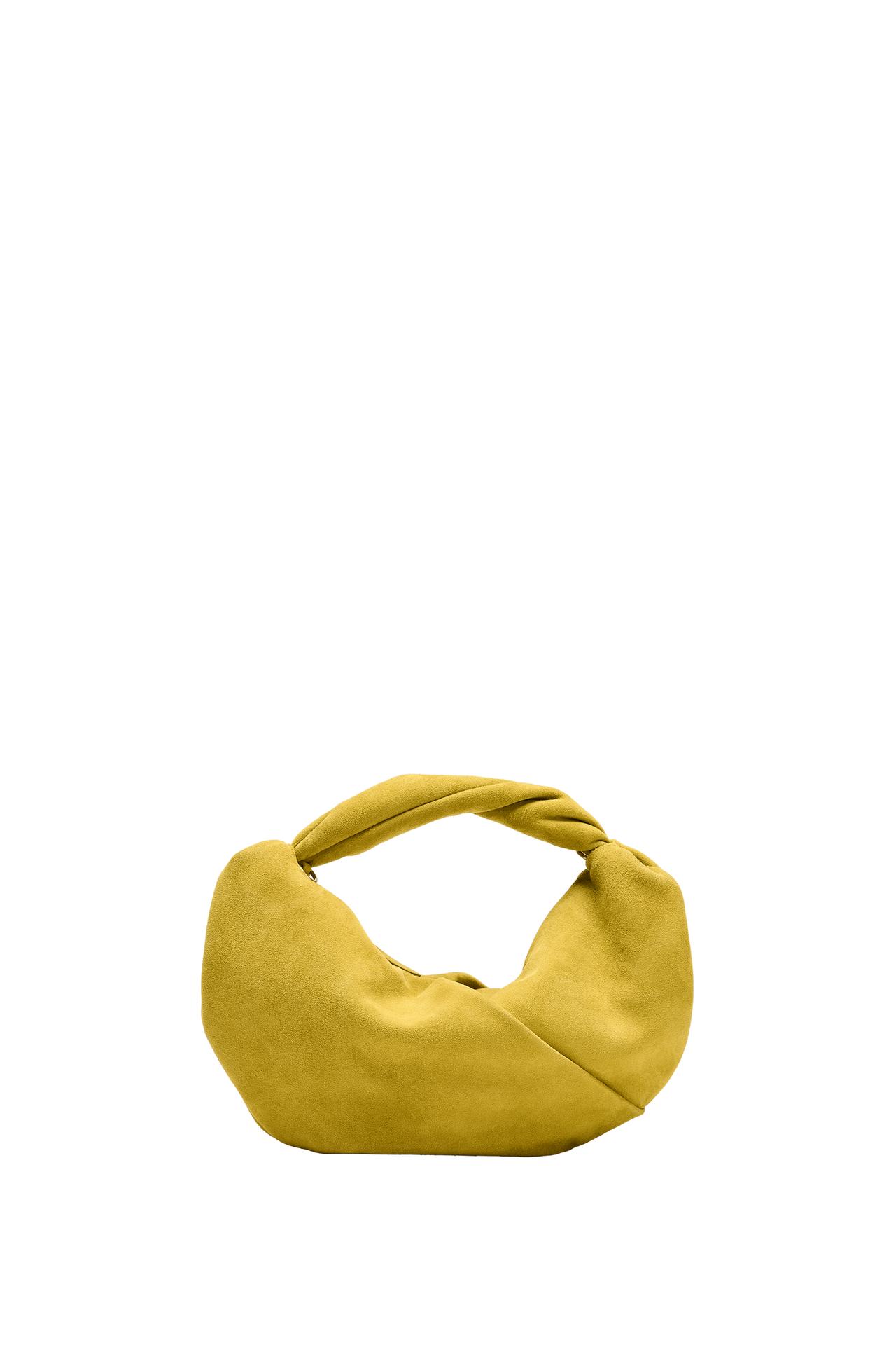 Сумка из кожи с сборками