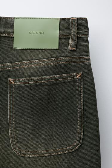 DISTRESSED-EFFECT BALLOON JEANS - Grey green by Zara - Image 3