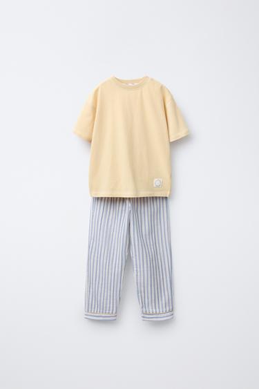 6-14 YEARS/ TEXTURED PYJAMAS - Blue | ZARA Singapore