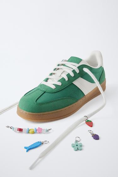 SNEAKERS WITH CHARMS - Green by Zara - Image 4