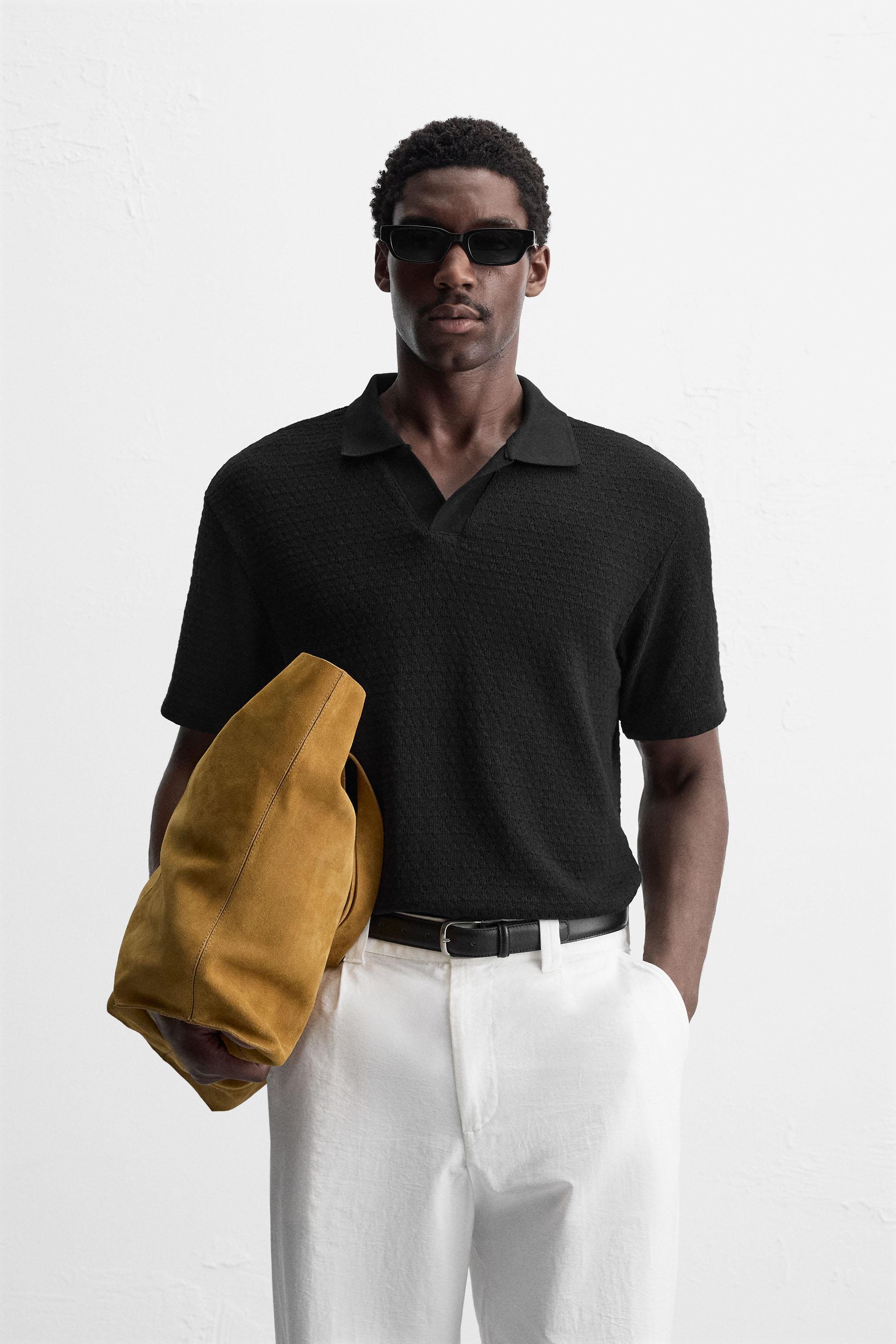 GEOMETRIC JACQUARD POLO SHIRT