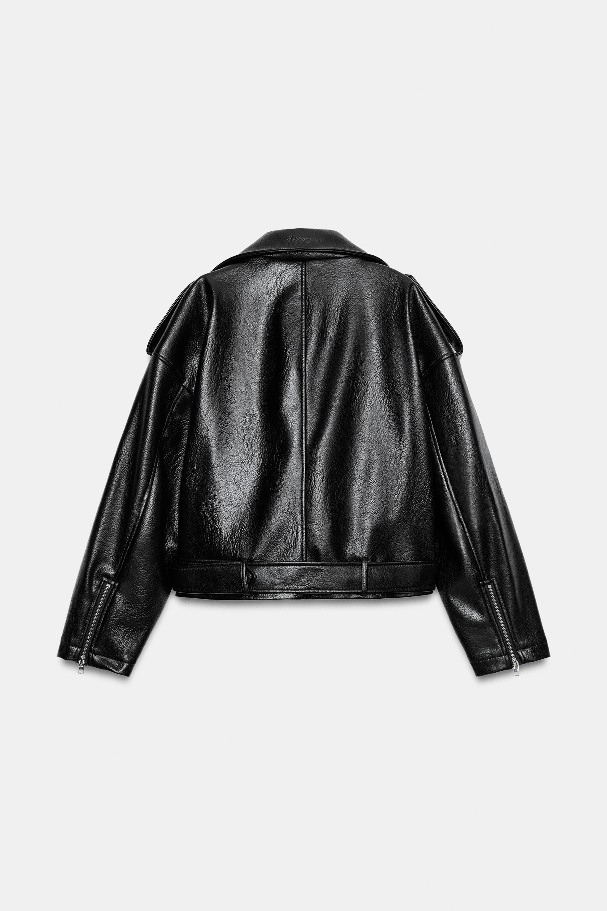 BLOUSON DE MOTARD EN MATIÈRE SYNTHÉTIQUE