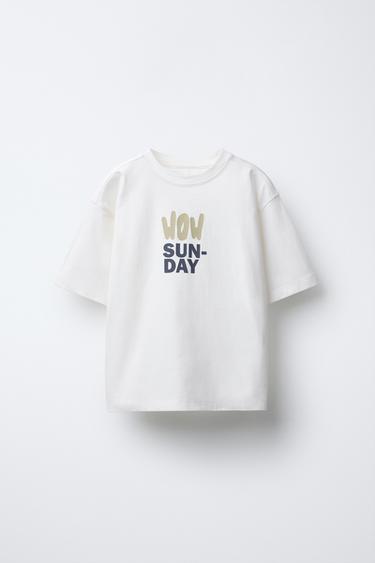SLOGAN PRINT T-SHIRT - Ecru by Zara - Image 0
