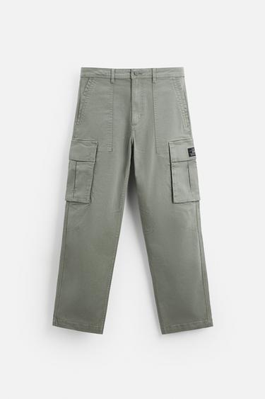 PANTALÓN CARGO RELAXED FIT - Verde de Zara