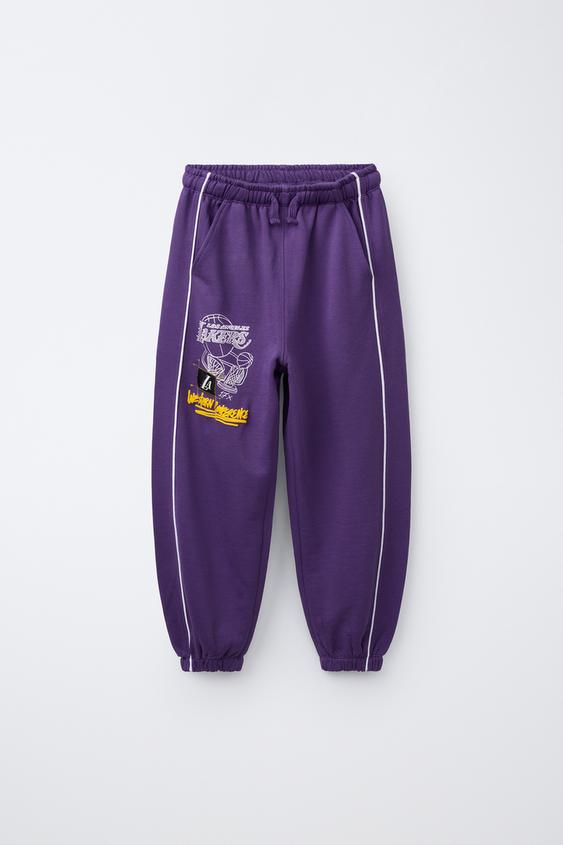 NBA LOS ANGELES LAKERS JOGGING TROUSERS - Purple de Zara - Imagen 0