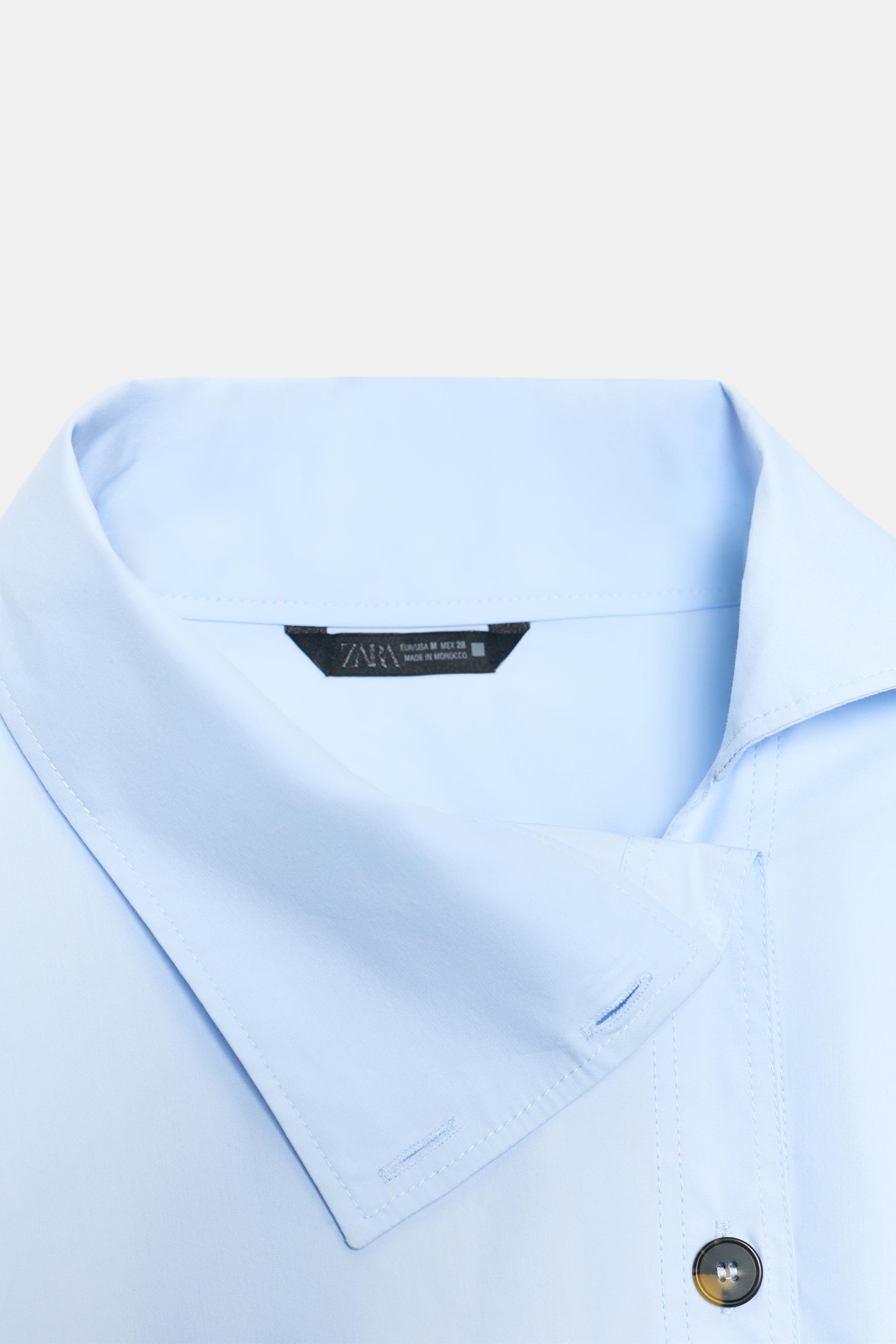 HIGH-NECK POPLIN SHIRT
