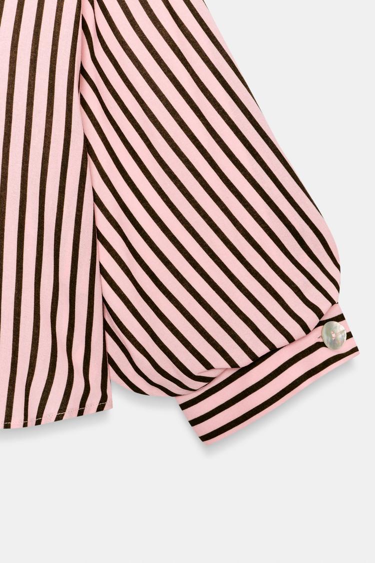 Camisa de manga abullonada a rayas 7