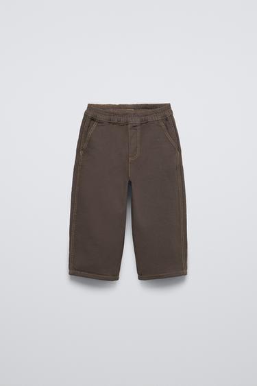 PANTALÓN PESPUNTES SNOOPY PEANUTS™ - Gris de Zara