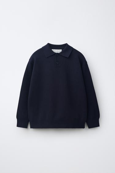 SOFT KNIT POLO SHIRT - Dark navy by Zara