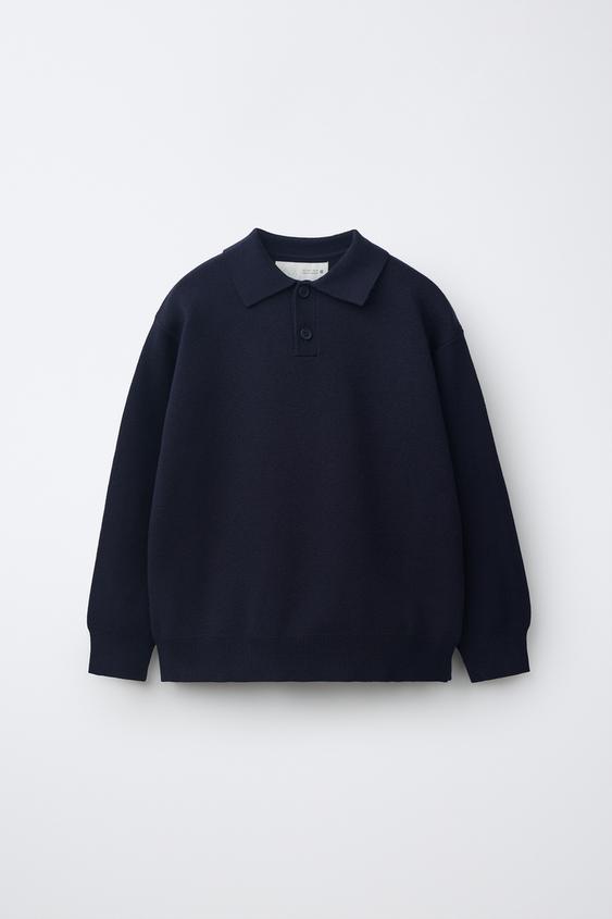 ТРИКОТАЖНОЕ ПОЛО SOFT — МОРСКОЙ ТЕМНО-СИНИЙ от Zara — изображение 0