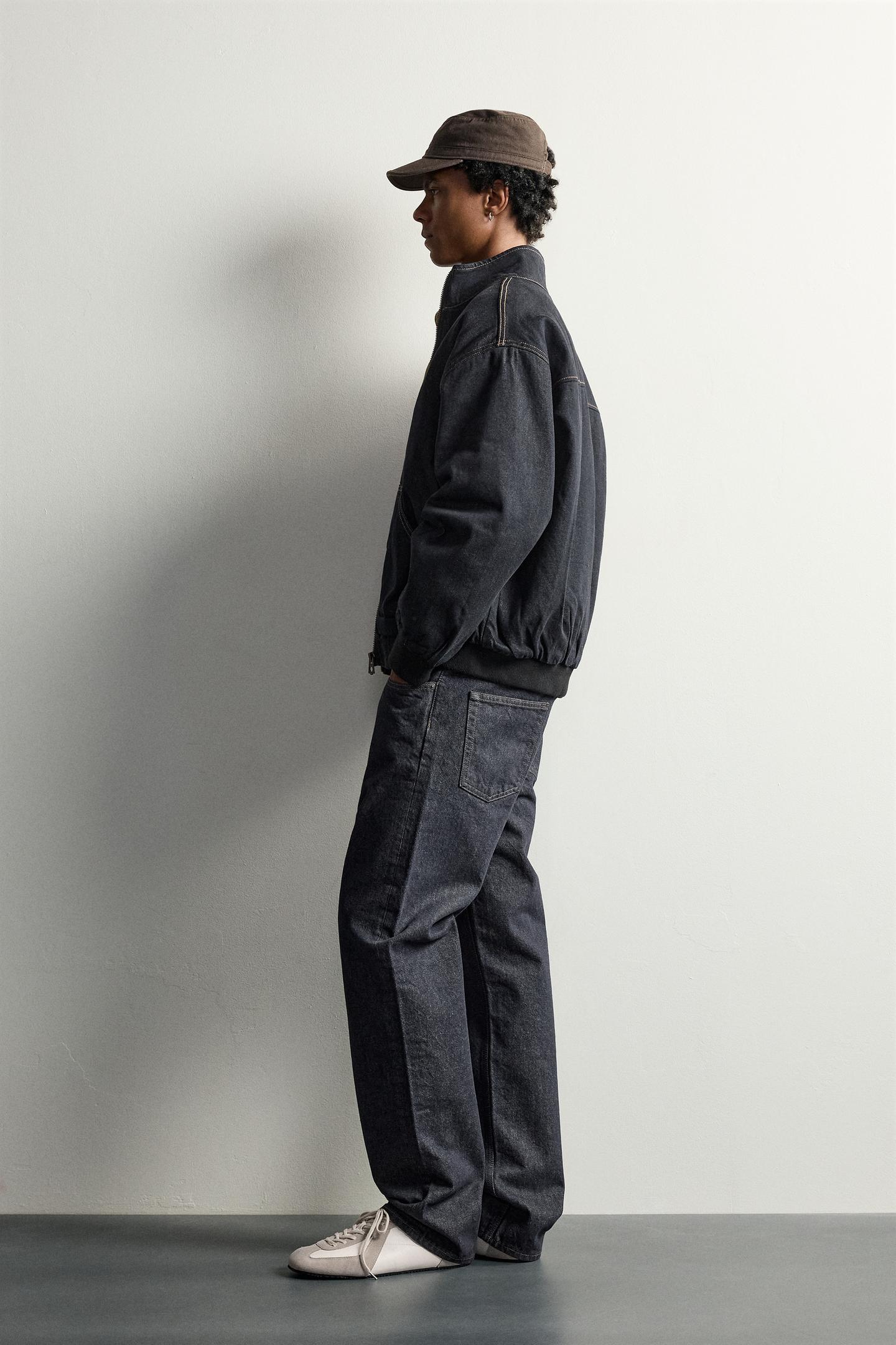 Мужская куртка Zara Relaxed Fit Quilted Denim, цвет: Индиго — фото 4