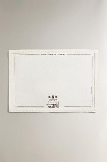 COTTON CAFÉ PLACEMAT - Brown by Zara