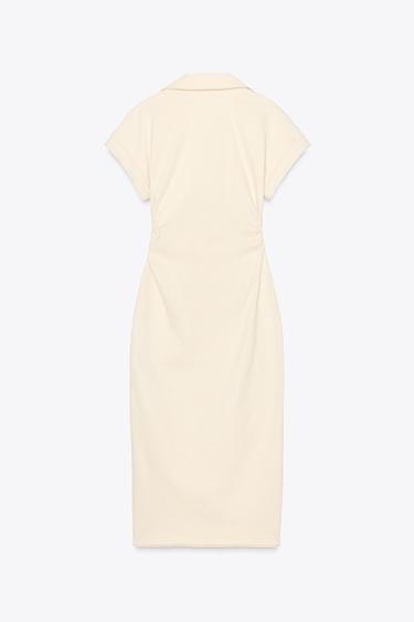ROBE Z1975 MI-LONGUE EN JEAN - Écru de Zara - Image 6