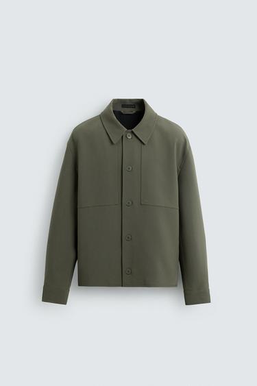 SOBRECAMISA BOXY FIT - Verde de Zara