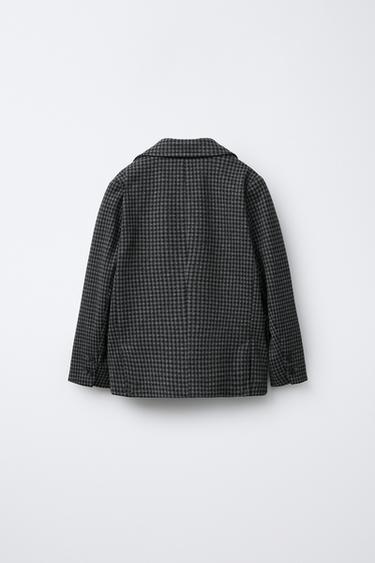 VESTE À CARREAUX - Gris de Zara - Image 1