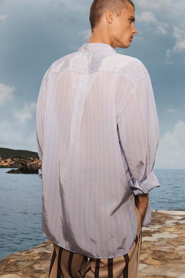 CHEMISE FLUIDE RAYURES LIMITED EDITION - Bleu de Zara - Image 1