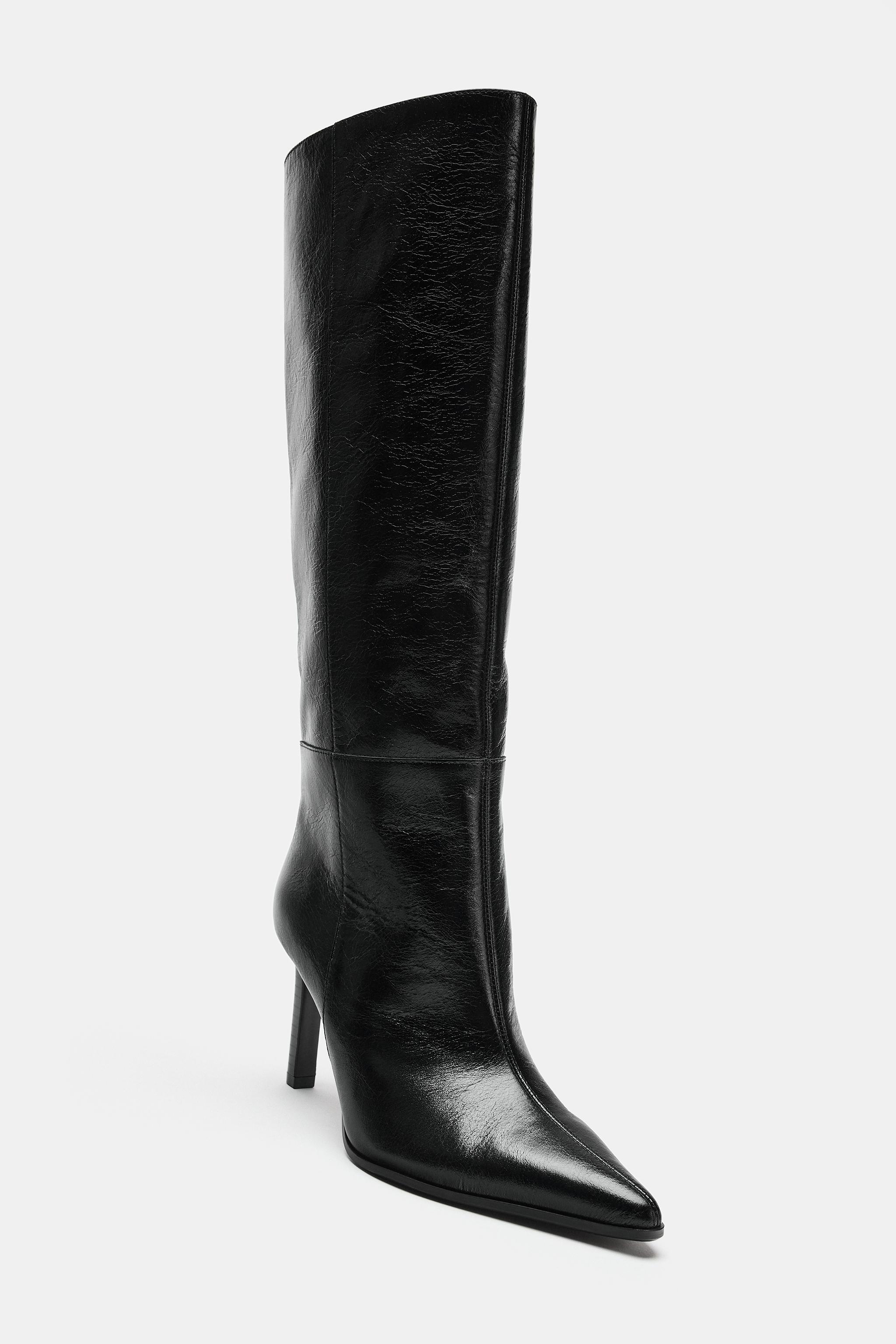 Bottes en cuir à talons