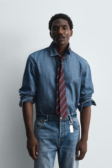LIMITED EDITION DENIM SHIRT - Mid-blue by Zara