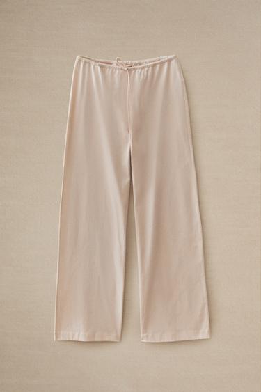 COTTON DRAWSTRING TROUSERS - Light pink by Zara - Image 4