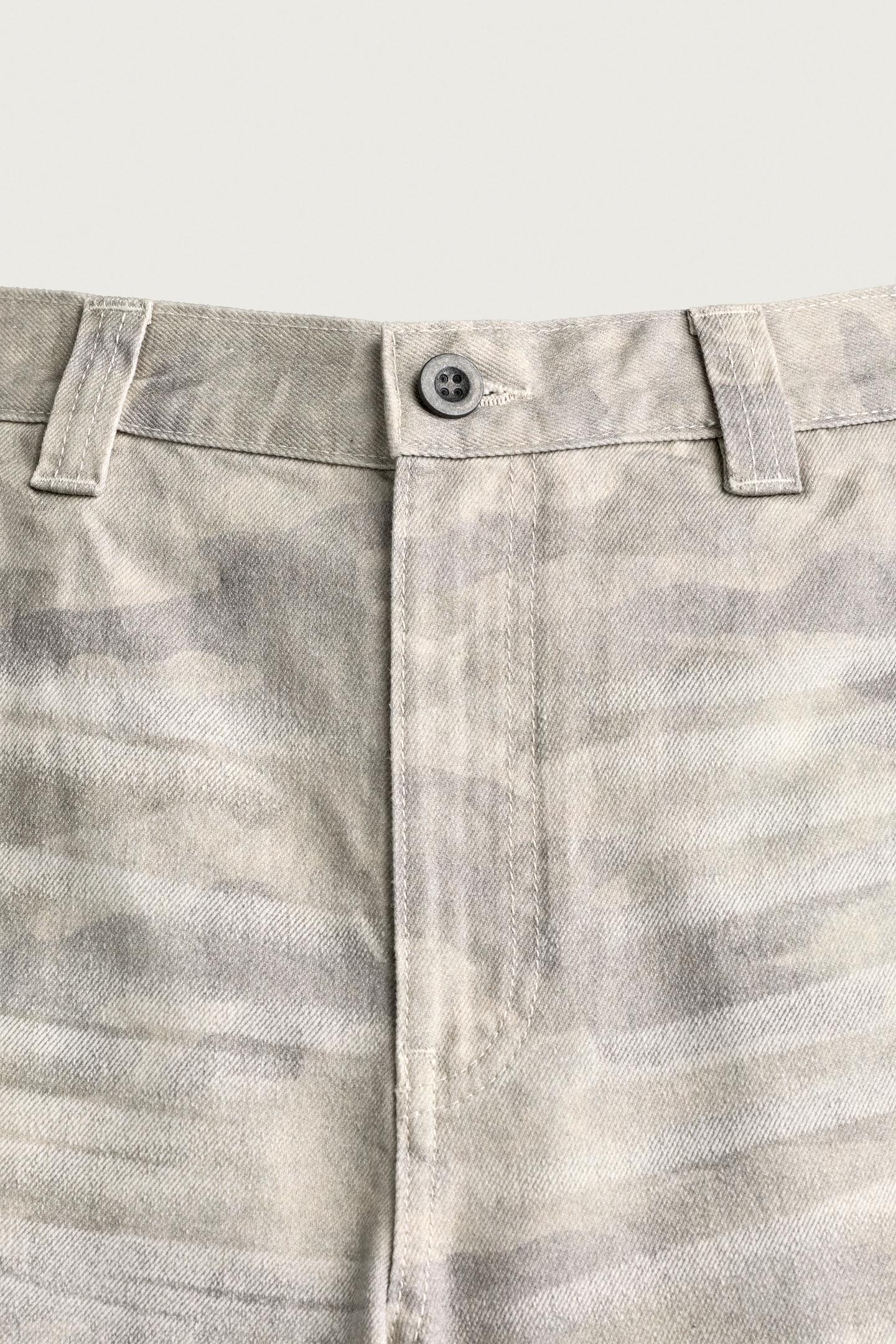 Мужские брюки Zara Abstract Print Relaxed Fit, цвет: Серо-бежевый — фото 9