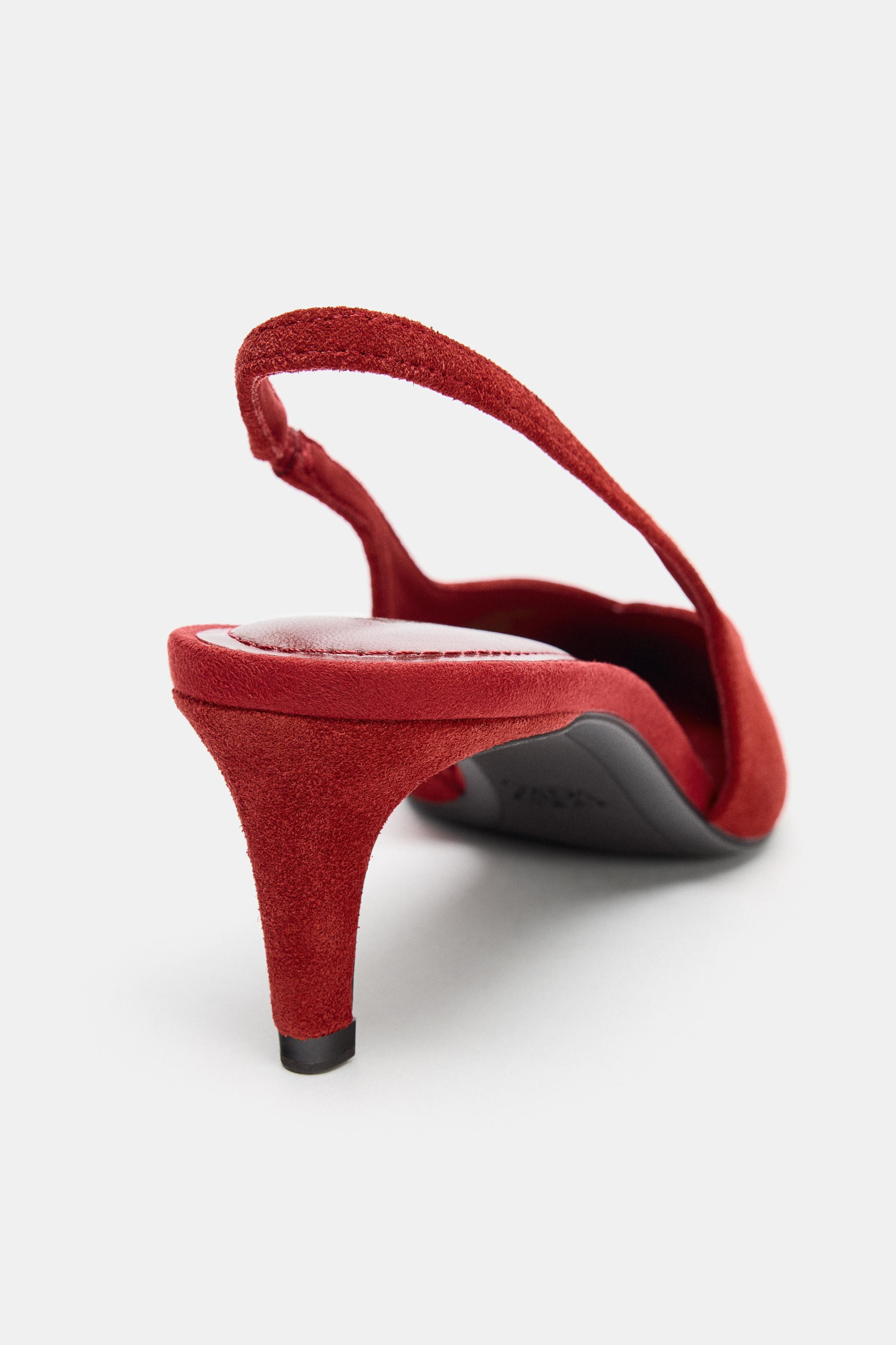 LEATHER SLINGBACK HEELS