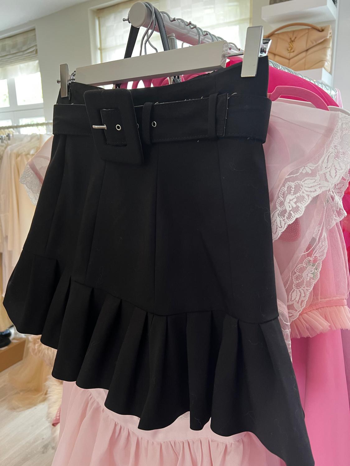 MINI SKIRT WITH PLEATED HEM - Image 9