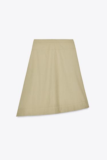 JUPE PARÉO - Kaki clair de Zara - Image 5